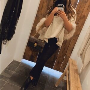 RARE real Fur lined sweater